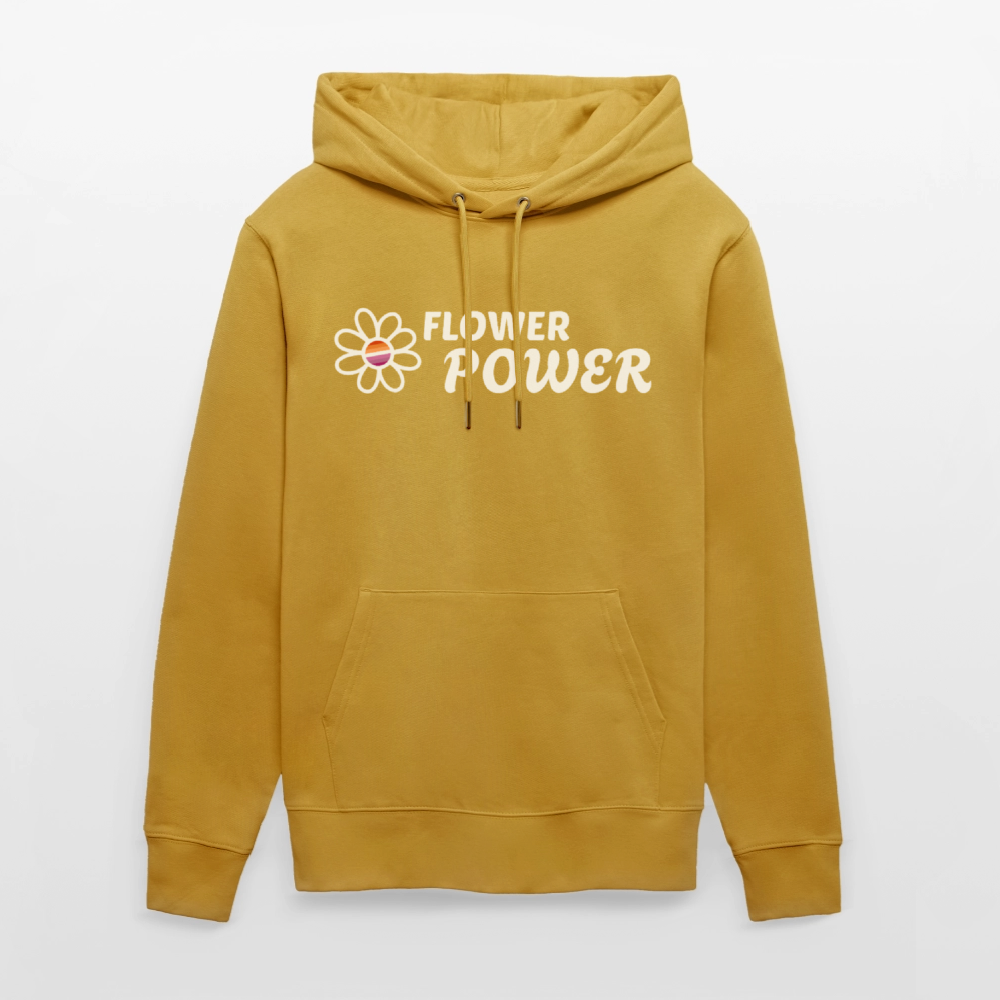 Flower Power | Lesbian Pride Bio-Hoodie Unisex - Ocker