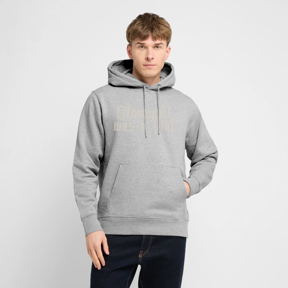 Stonewall was a Riot | Pride Bio-Hoodie Unisex - Grau meliert