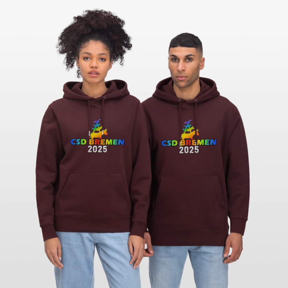 CSD Bremen 2025 Pride Unisex Bio-Hoodie - Maroon
