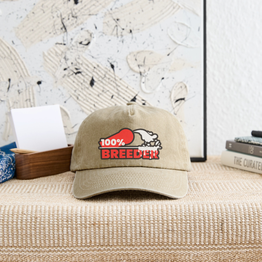 100% BREEDER | Kink Fetish Pride Vintage Cap - Vintage Beige