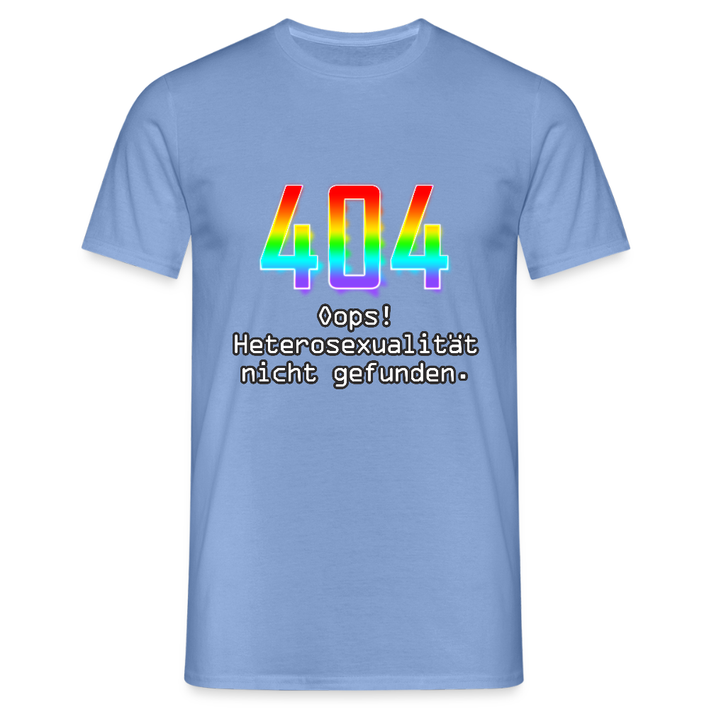 Error: 404 - Keine Heterosexualität Pride T-Shirt - carolina blue