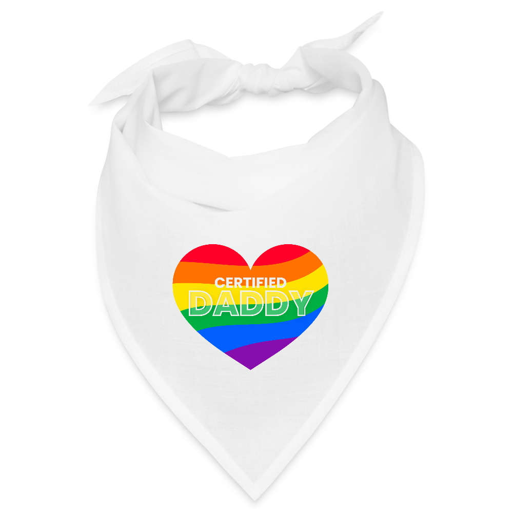 CERTIFIED DADDY | Kink Fetish Pride Bandana - Weiß