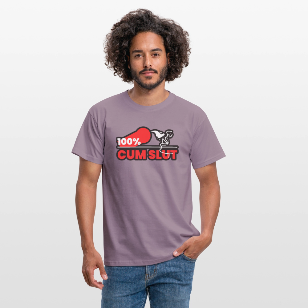 100% CUM SLUT | Kink Fetish Pride T-Shirt - Lilagrau