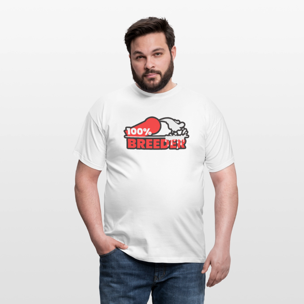 100% BREEDER | Kink Fetish Pride T-Shirt - Weiß