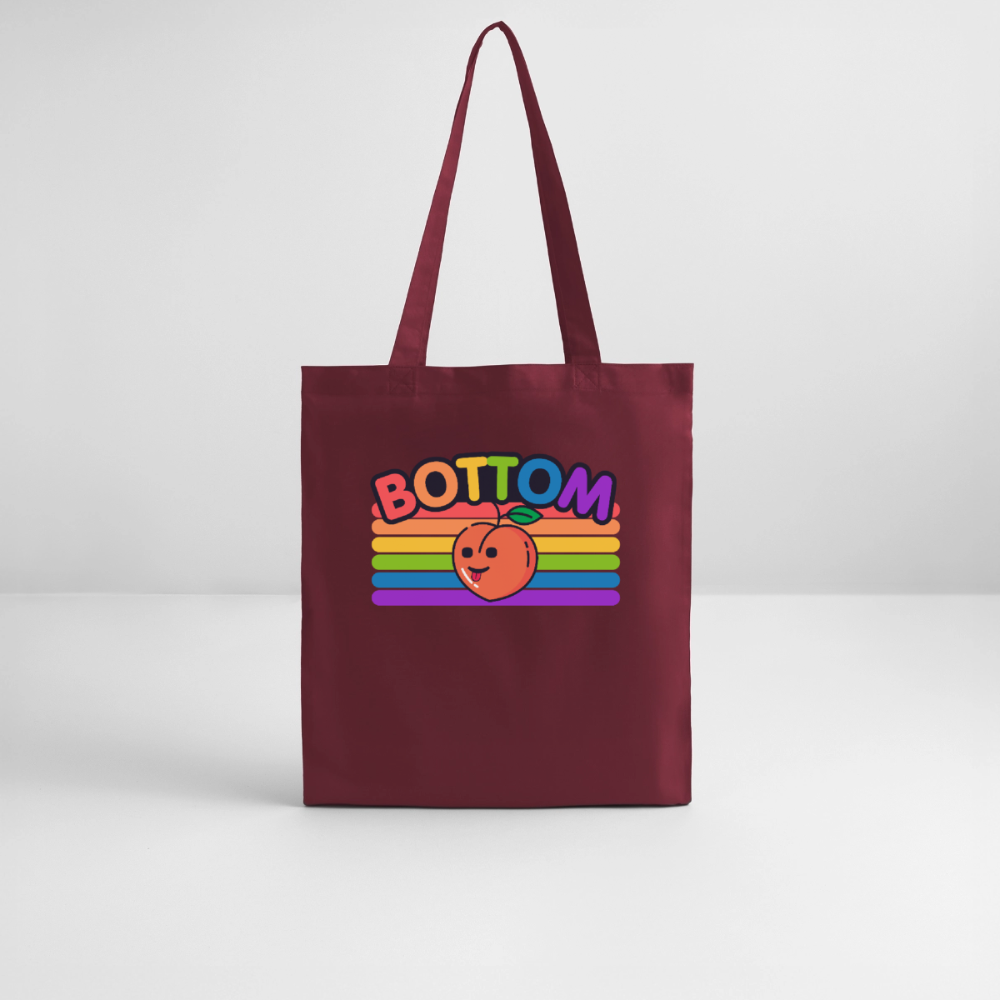 Bottom Gay by PrideLAB | Pride Bio-Stoffbeutel - Burgunderrot