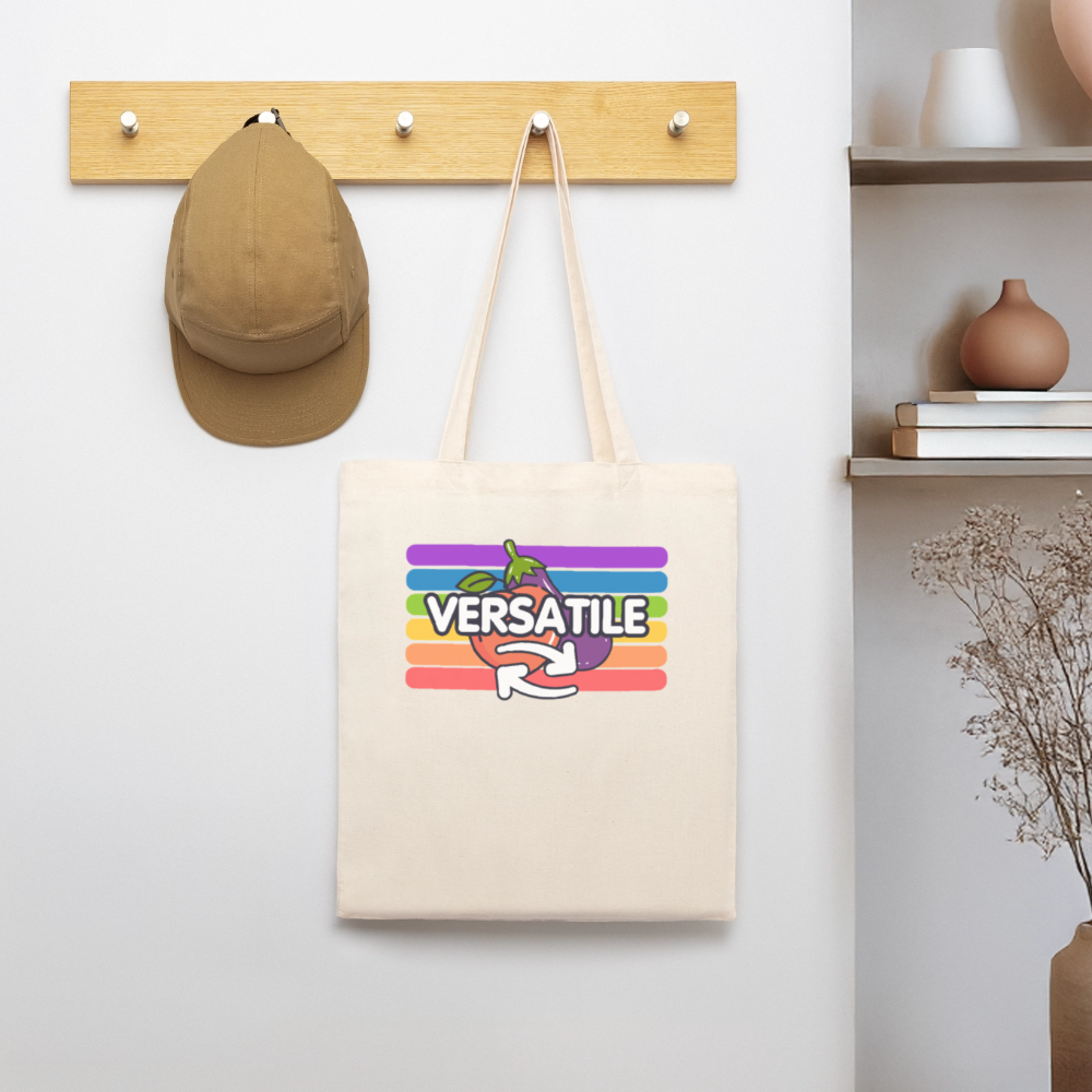 Versatile Gay | Pride Bio-Stoffbeutel - Weißgrau