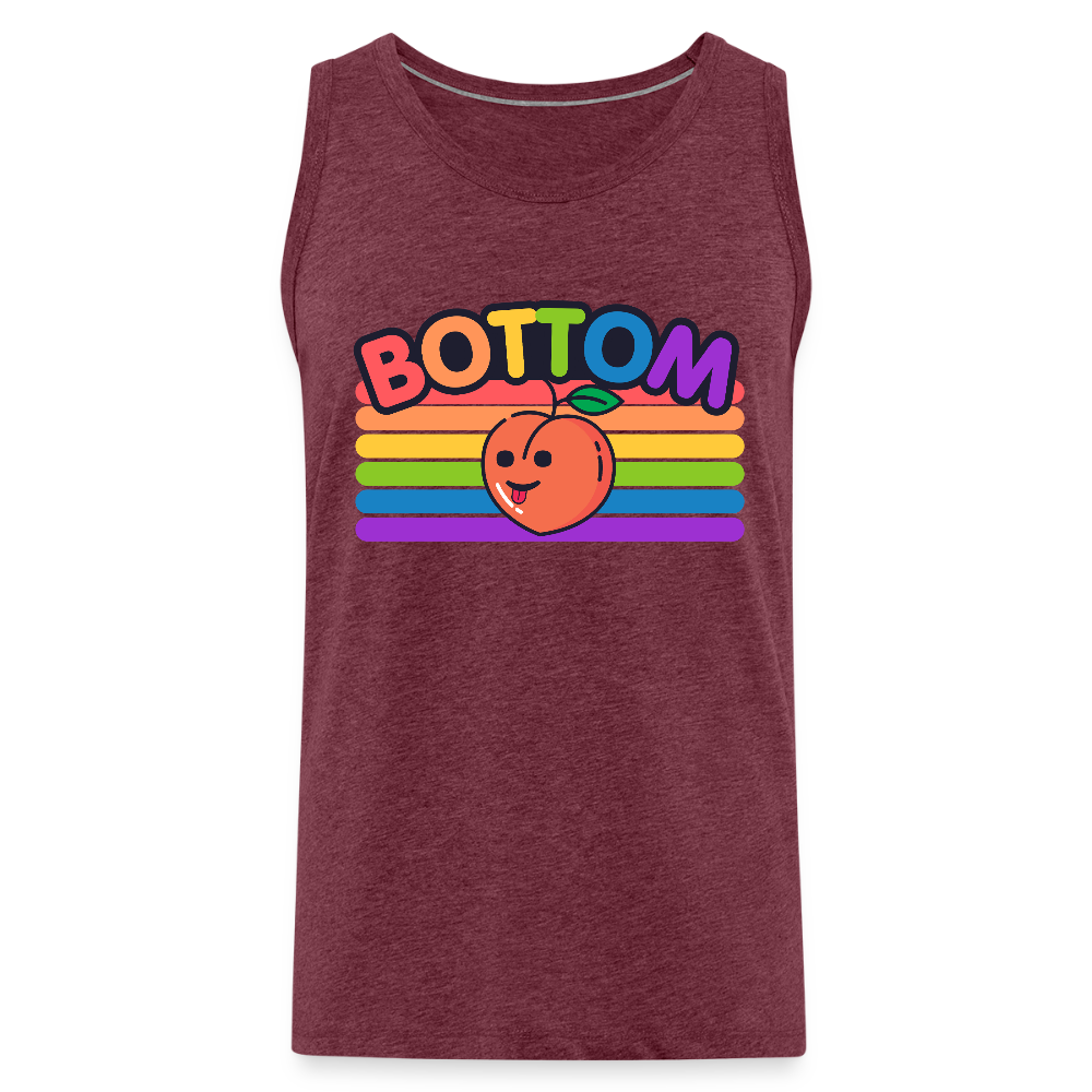 Bottom Gay | Pride Premium Tank Top - Bordeauxrot meliert