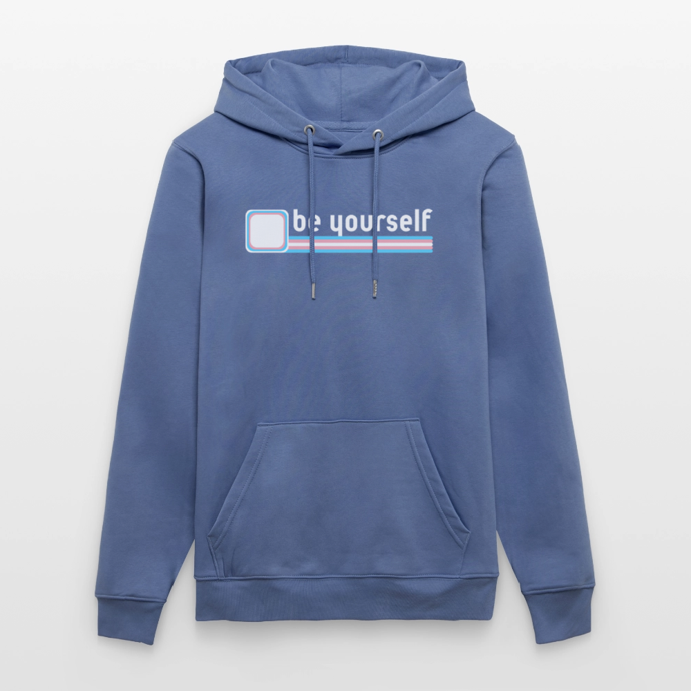"be yourself" | Trans Pride Bio-Hoodie Unisex - Blau
