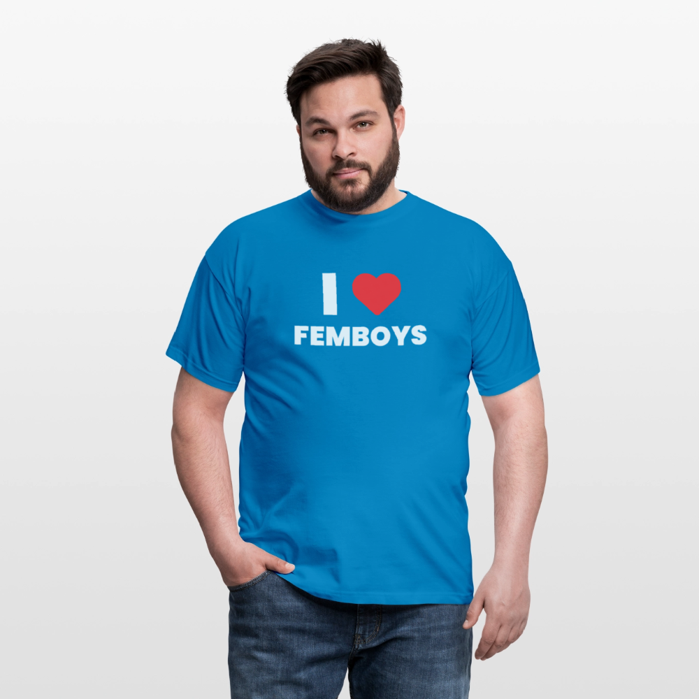 I LOVE FEMBOYS | Kink Fetish Pride T-Shirt - Royalblau