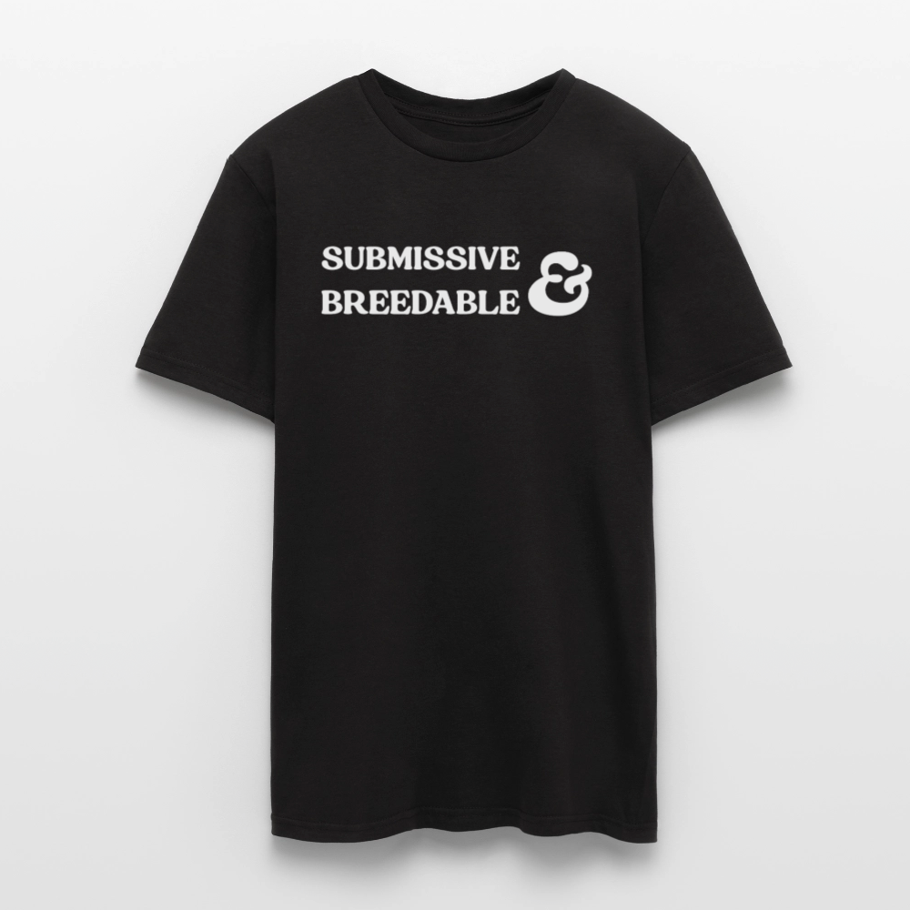 Submissive & Breedable | Kink Fetish Pride T-Shirt - Schwarz