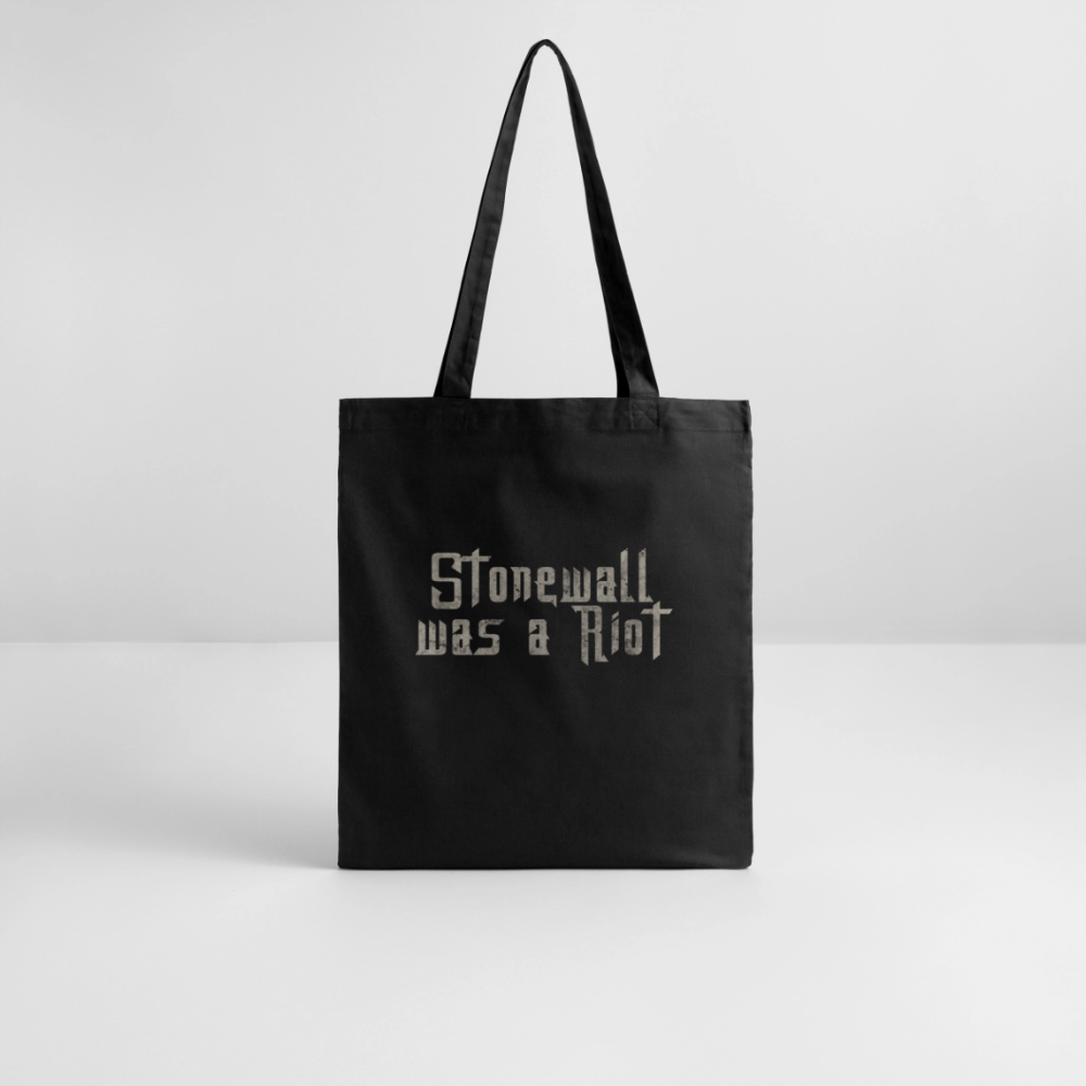 Stonewall was a Riot | Pride Bio-Stoffbeutel - Schwarz