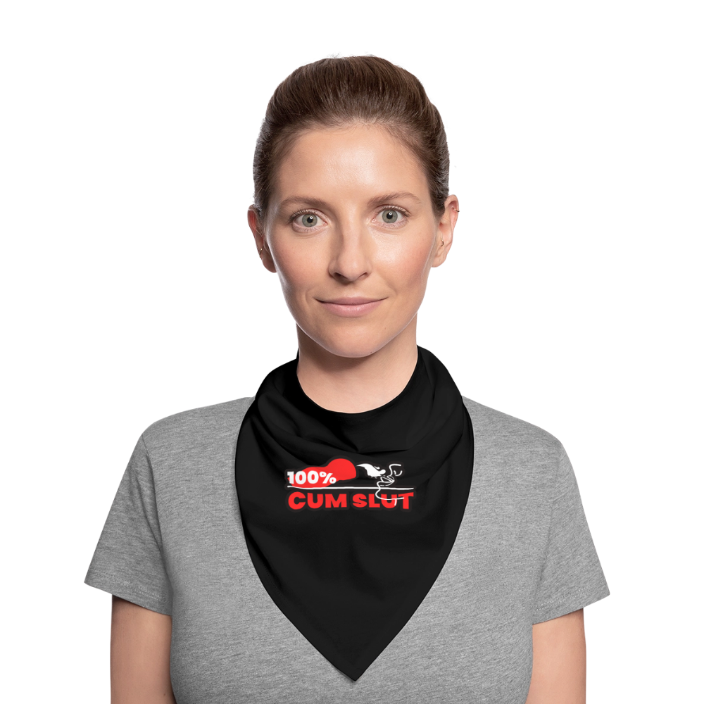 100% CUM SLUT | Kink Fetish Pride Bandana - Schwarz