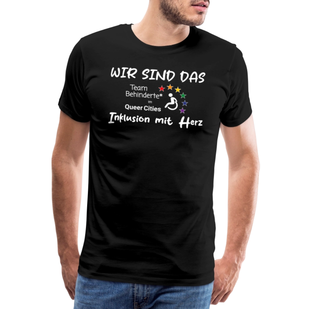 Team Behinderte – Inklusion mit Herz | Solidaritäts-Shirt - Schwarz