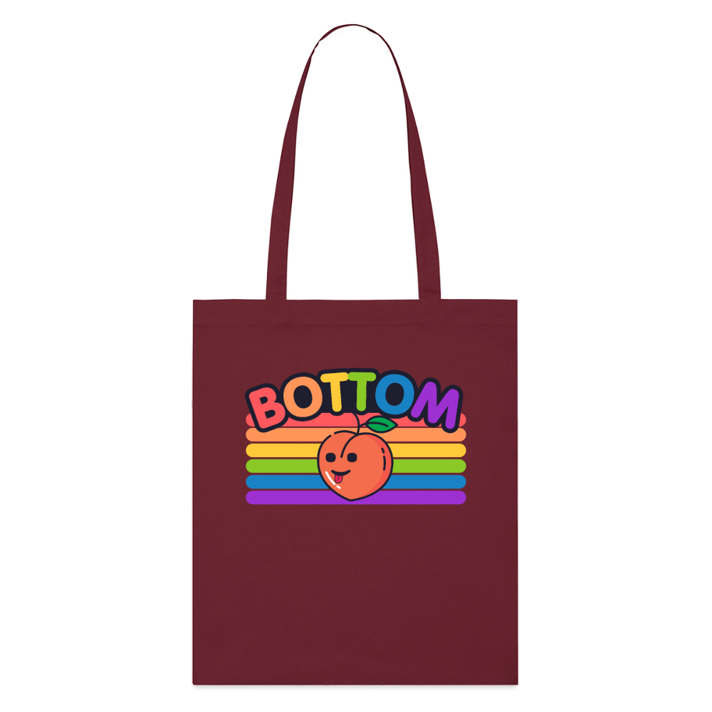 Bottom Gay by PrideLAB | Pride Bio-Stoffbeutel - Burgunderrot