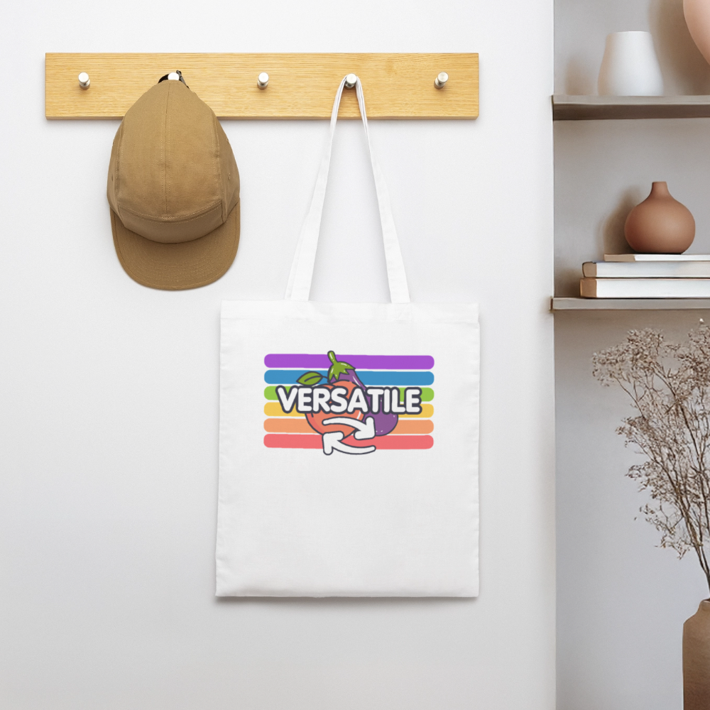 Versatile Gay | Pride Bio-Stoffbeutel - Weiß