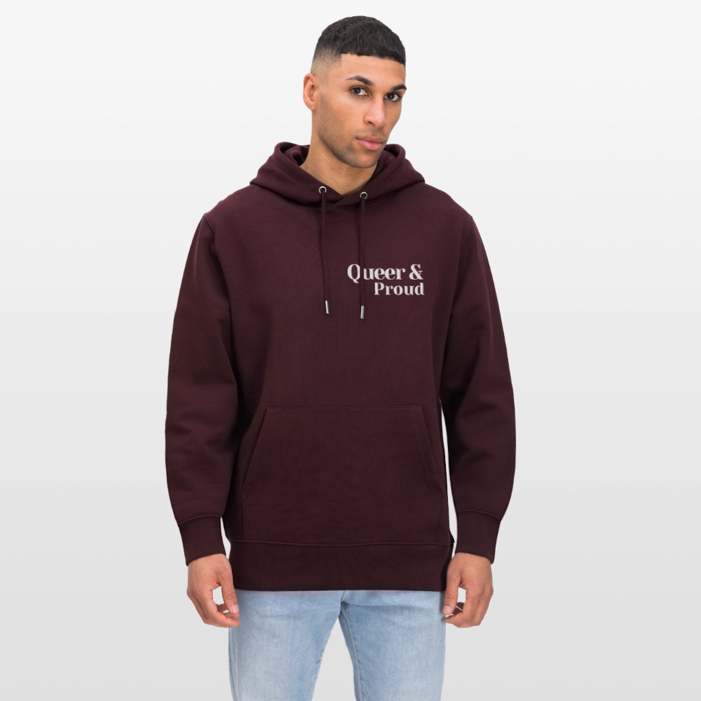Queer & Proud | Pride Bio-Hoodie Unisex - Maroon