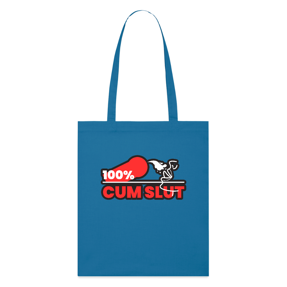 100%CUM SLUT | Kink Fetish Pride Bio-Stoffbeutel - Königsblau