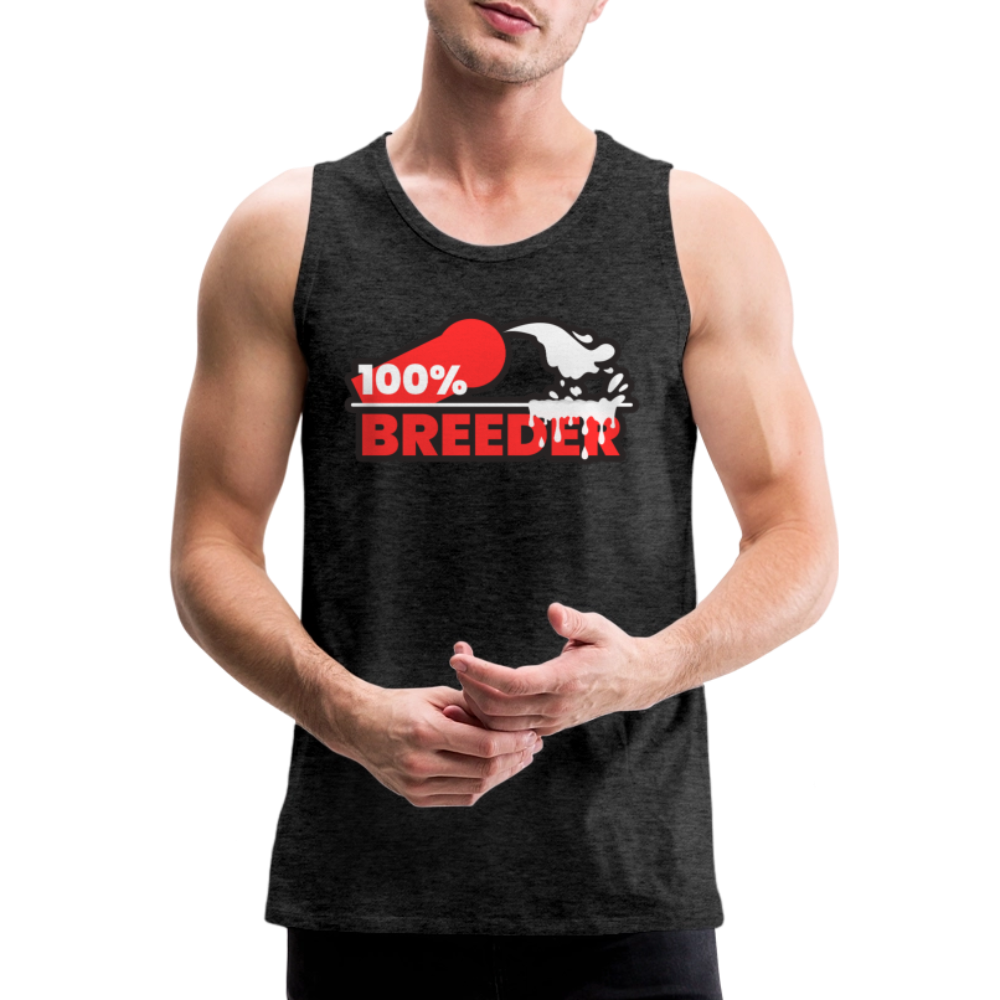 100% BREEDER | Kink Fetish Pride Premium Tank Top - Anthrazit