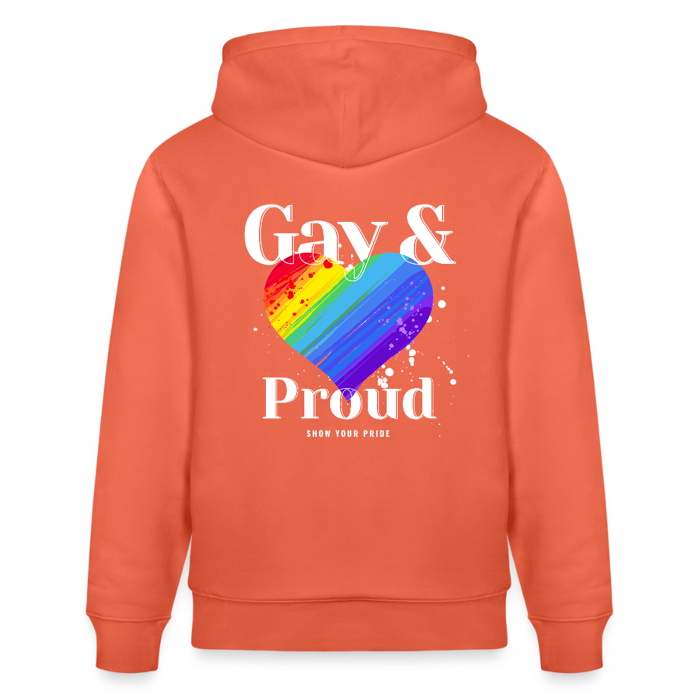 Gay & Proud | Pride Bio-Hoodie Unisex - Hellrot