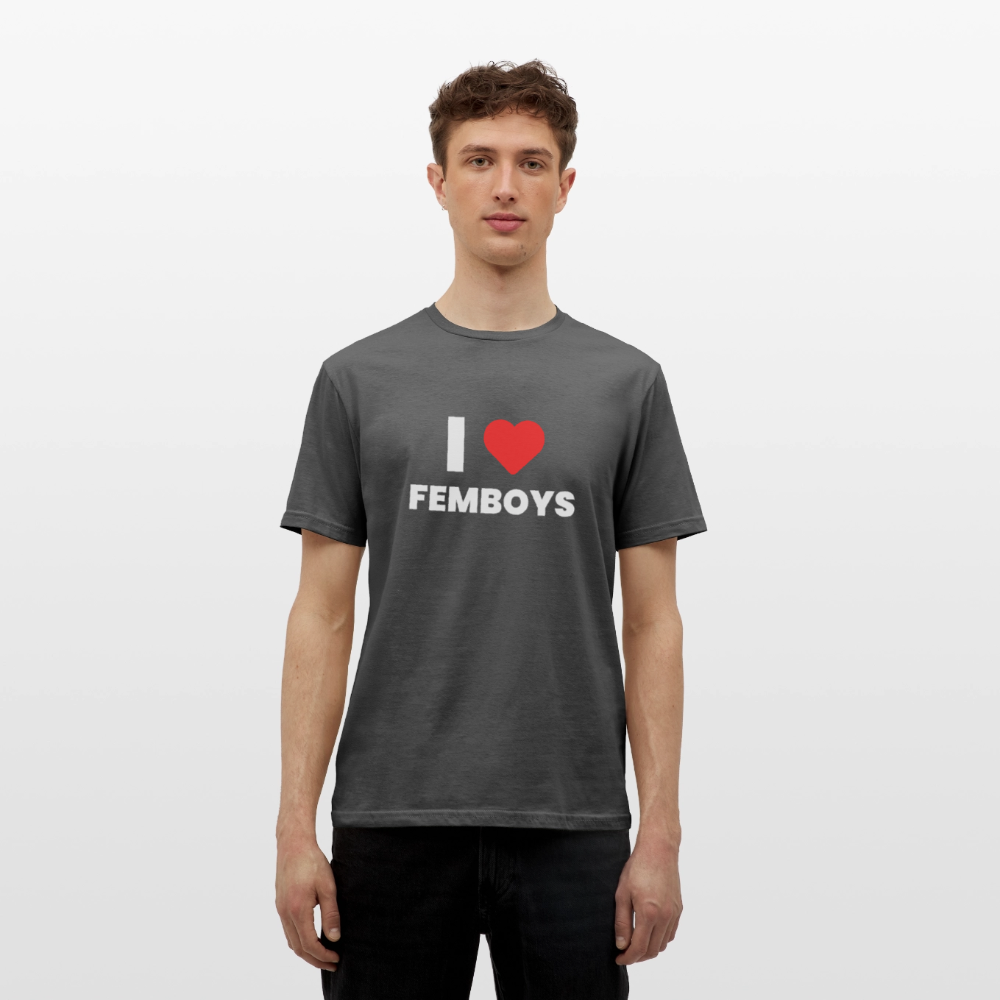 I LOVE FEMBOYS | Kink Fetish Pride T-Shirt - Anthrazit