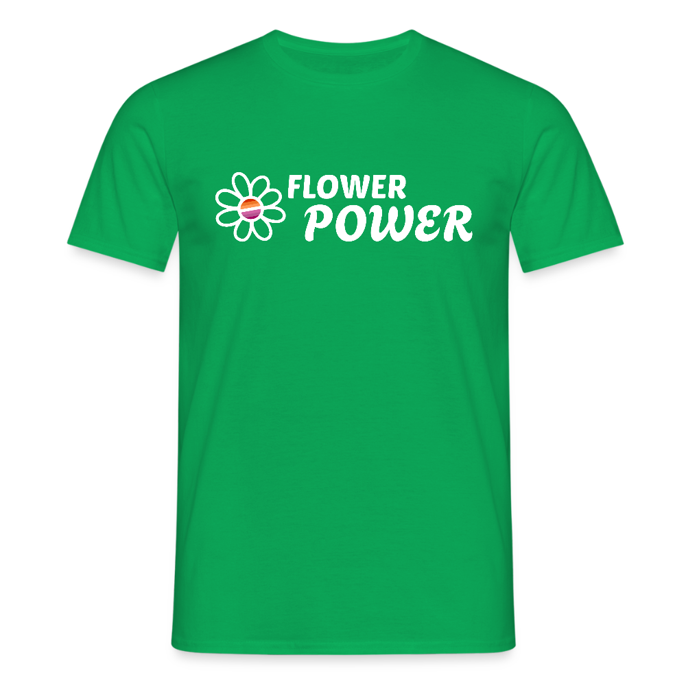 Flower Power! | Lesbian Pride T-Shirt - Kelly Green