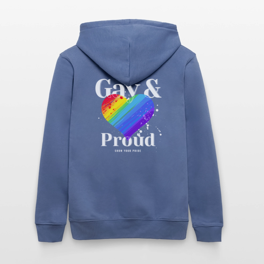 Gay & Proud | Pride Bio-Hoodie Unisex - Blau