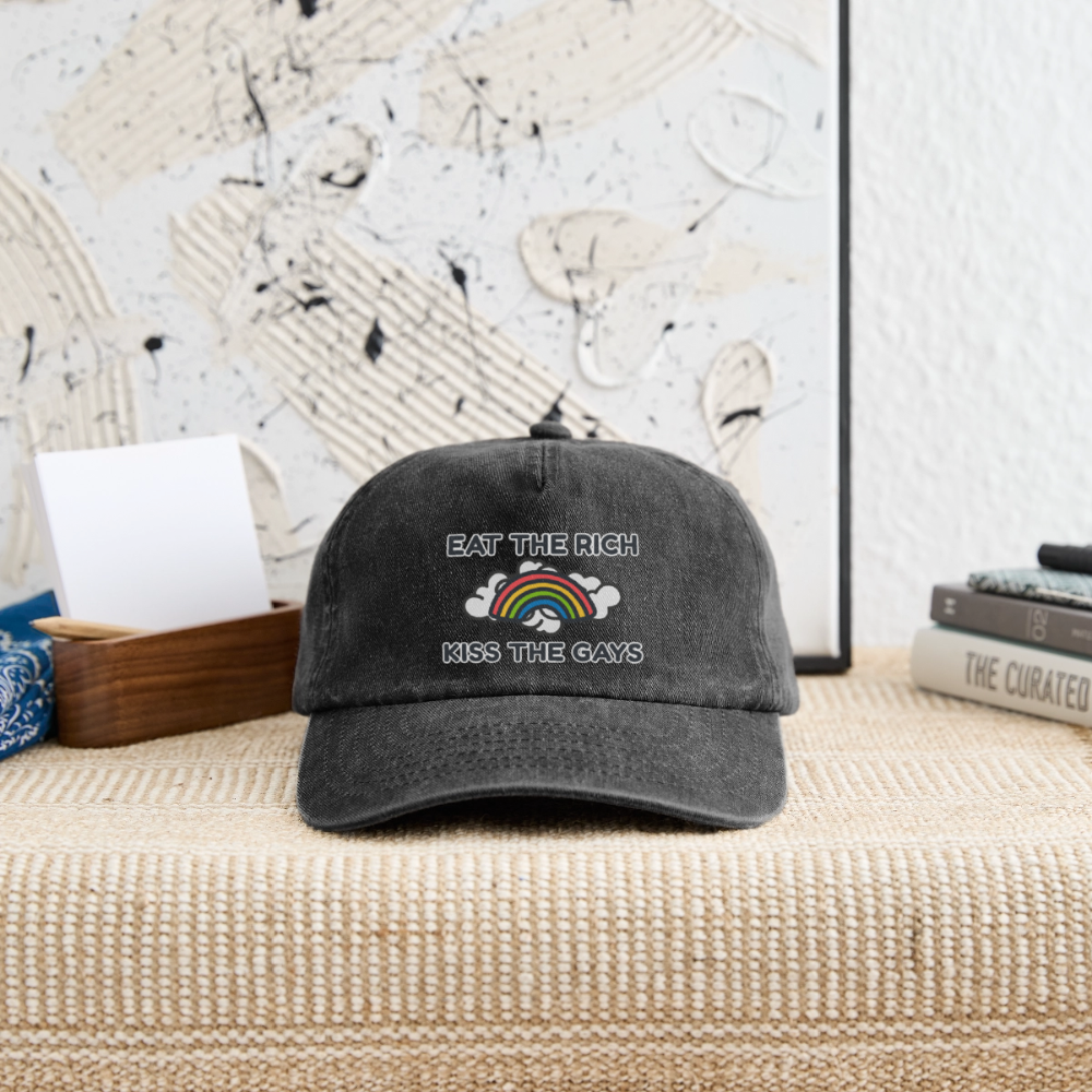 Eat the Rich, Kiss the Gays! Vintage Cap - Vintage Schwarz