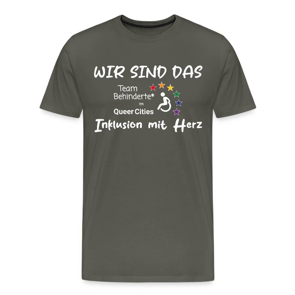 Team Behinderte – Inklusion mit Herz | Solidaritäts-Shirt - Asphalt