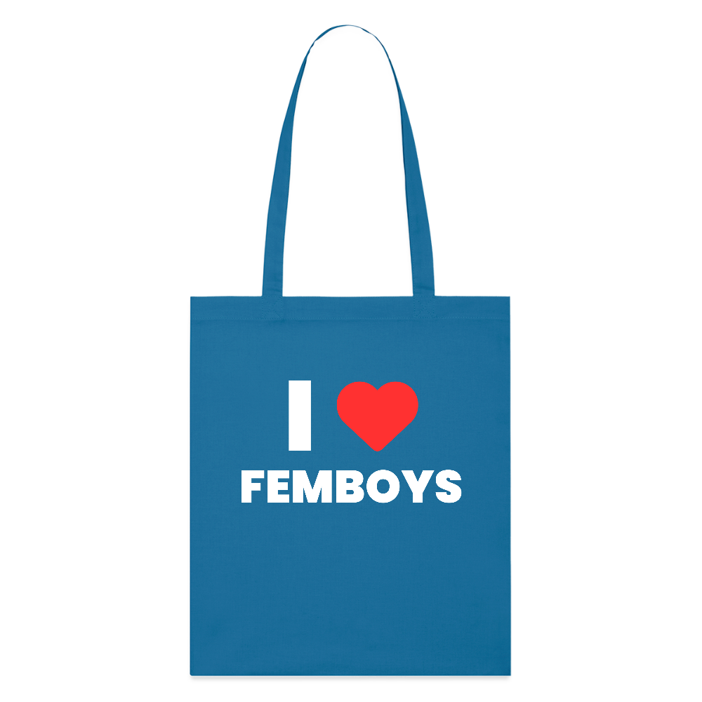 I LOVE FEMBOYS | Kink Fetish Pride Bio-Stoffbeutel - Königsblau