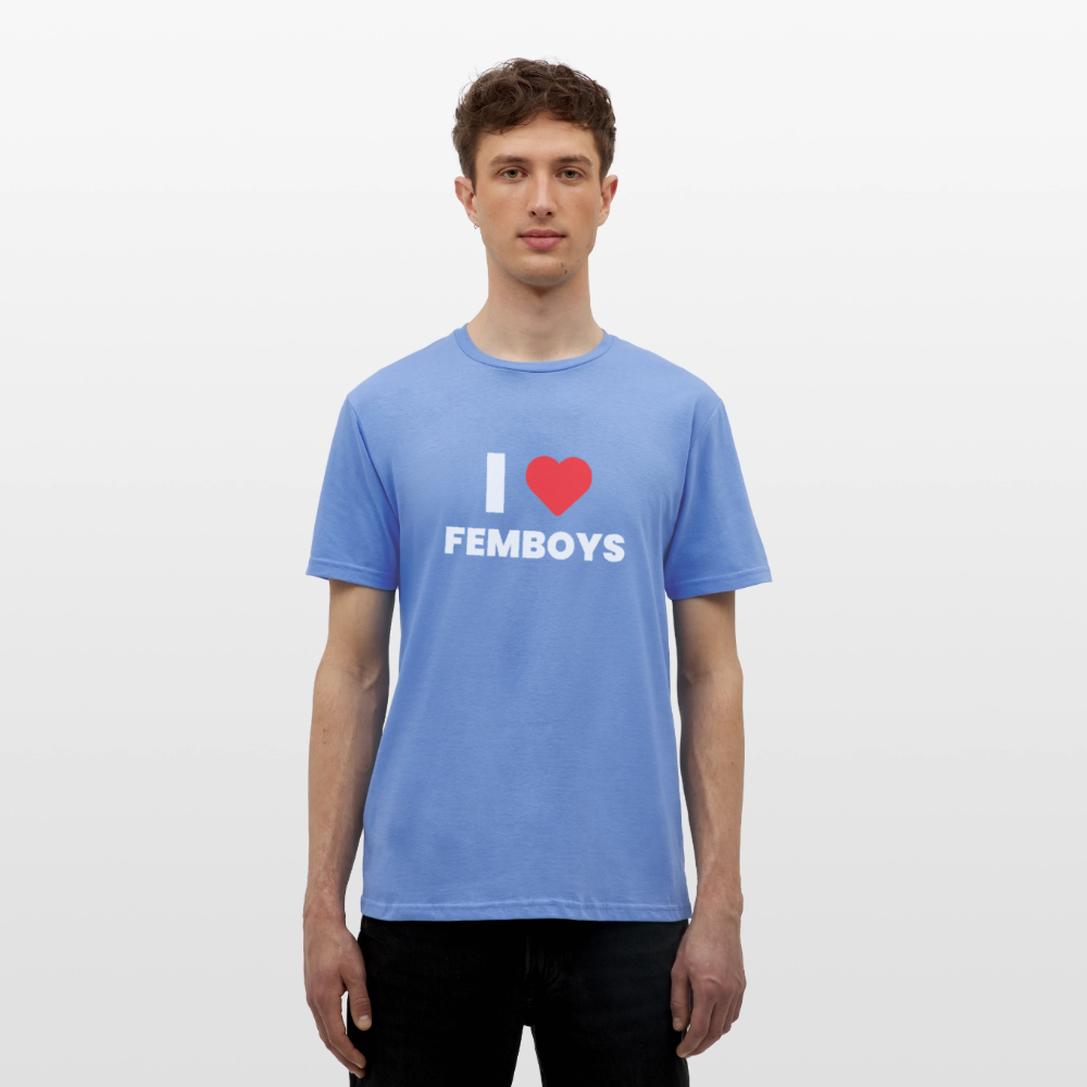 I LOVE FEMBOYS | Kink Fetish Pride T-Shirt - carolina blue