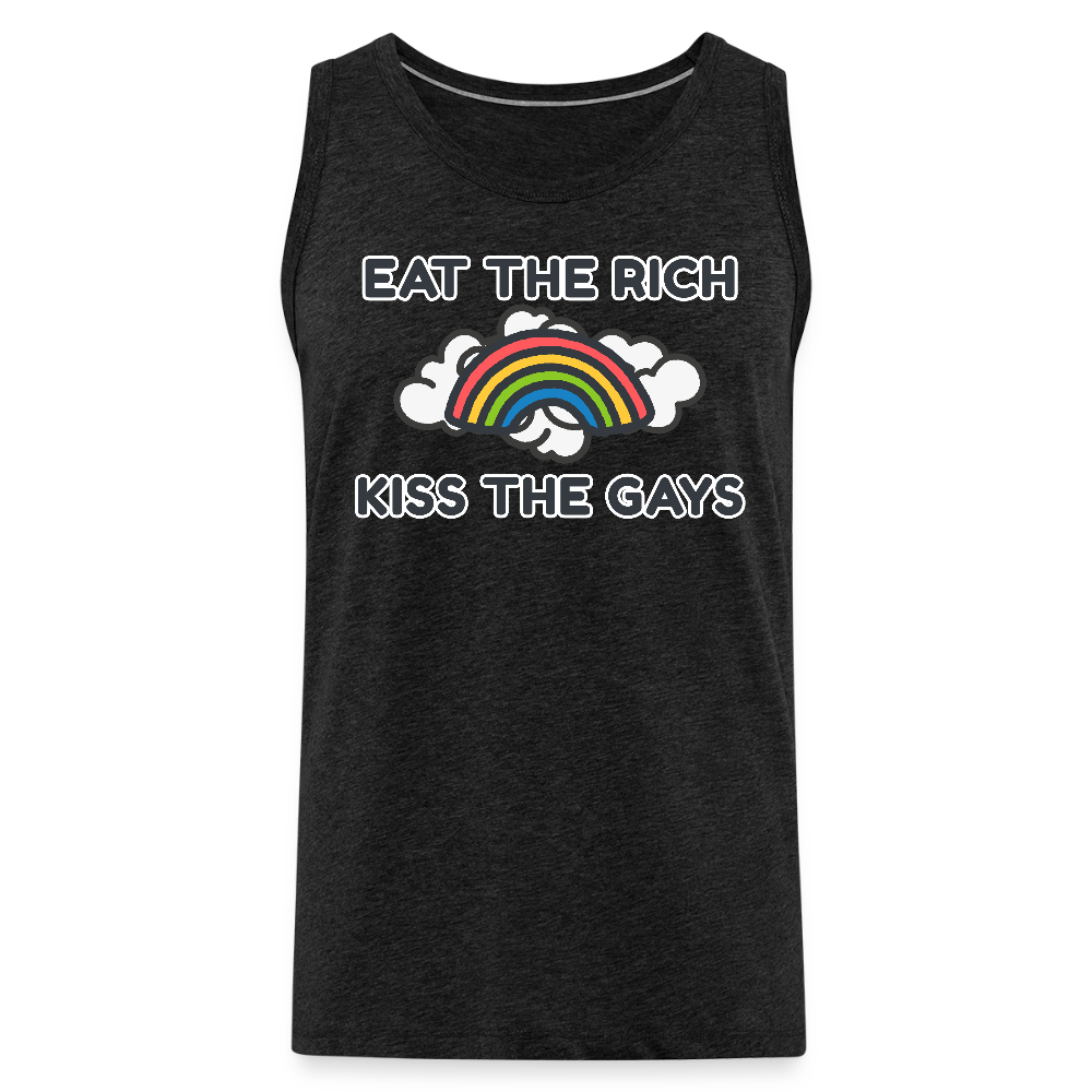 Eat the Rich, Kiss the Gays! Premium Tank Top - Anthrazit