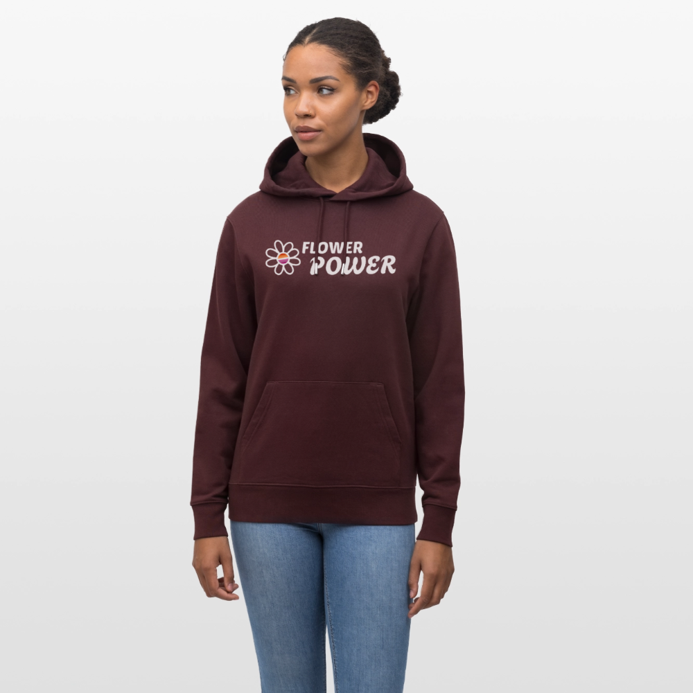 Flower Power | Lesbian Pride Bio-Hoodie Unisex - Maroon