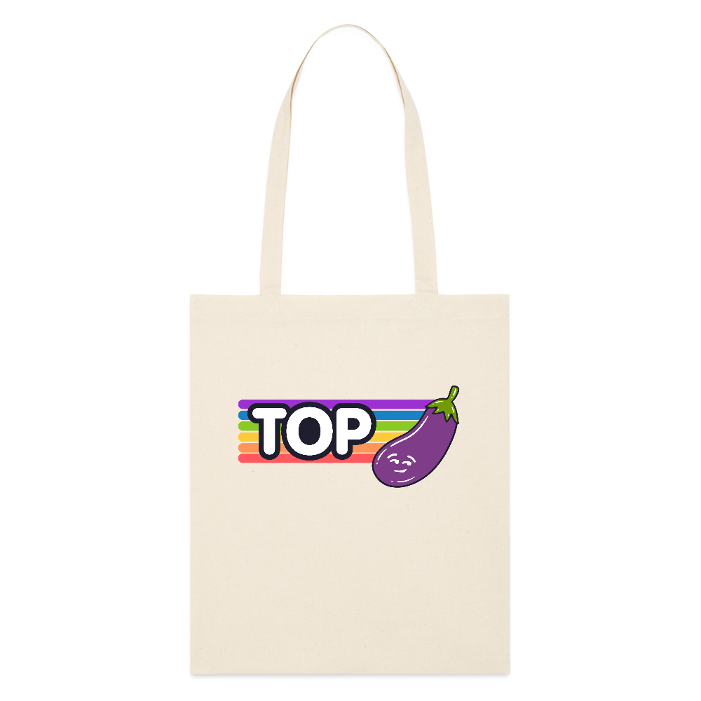 Top Gay | Pride Bio-Stoffbeutel - Weißgrau