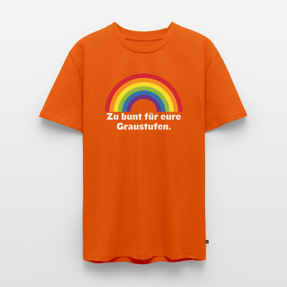 Zu bunt für eure Graustufen Premium Pride T-Shirt - Orange
