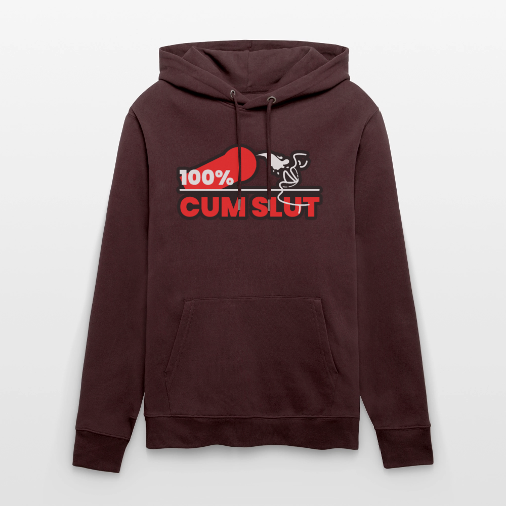 100% CUM SLUT | Kink Fetish Pride Bio-Hoodie Unisex - Maroon