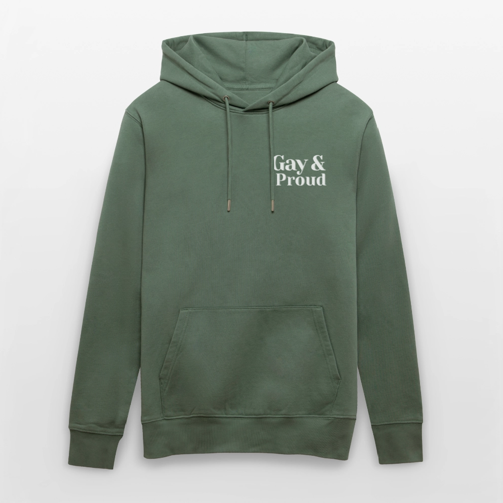 Gay & Proud | Pride Bio-Hoodie Unisex - Tanngrün