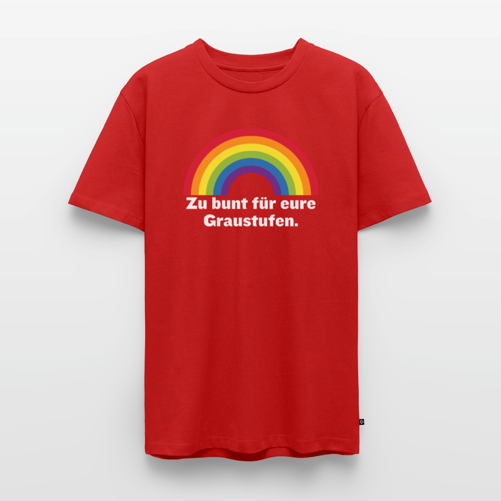 Zu bunt für eure Graustufen Premium Pride T-Shirt - Rot
