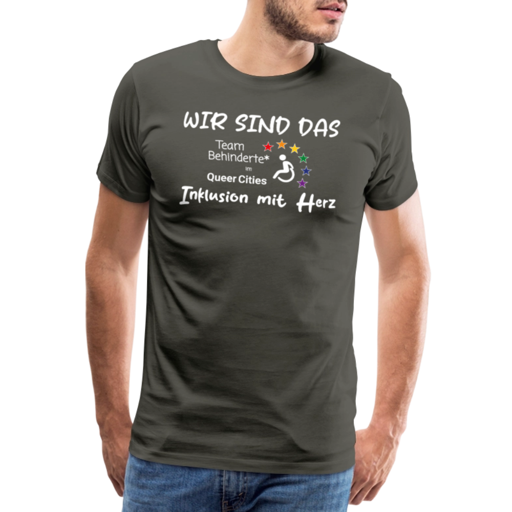 Team Behinderte – Inklusion mit Herz | Solidaritäts-Shirt - Asphalt
