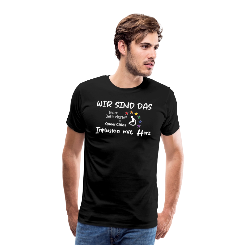 Team Behinderte – Inklusion mit Herz | Solidaritäts-Shirt - Schwarz