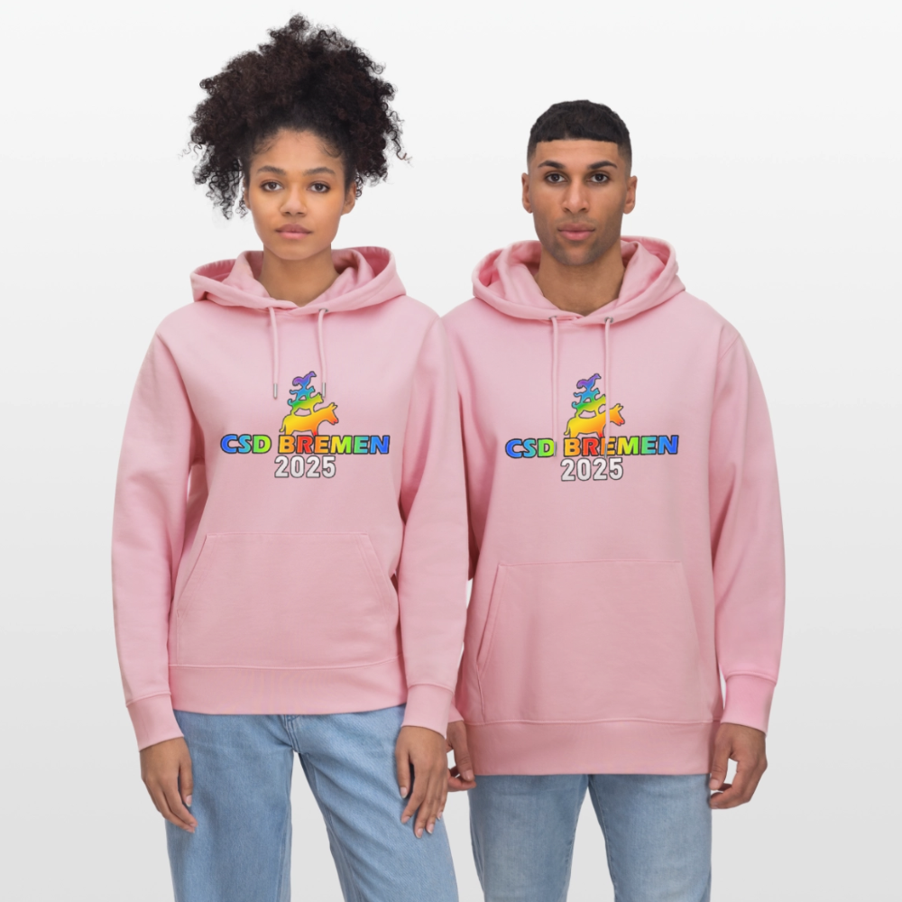 CSD Bremen 2025 Pride Unisex Bio-Hoodie - Hellrosa