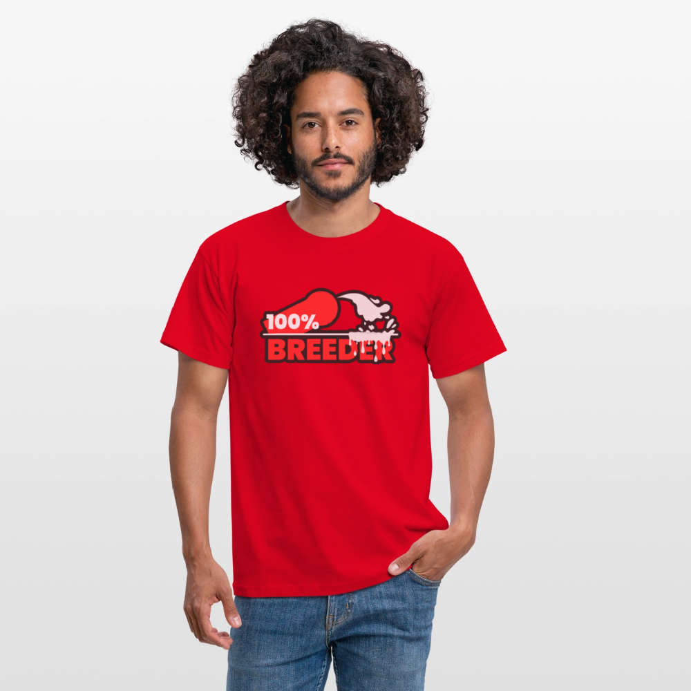100% BREEDER | Kink Fetish Pride T-Shirt - Rot