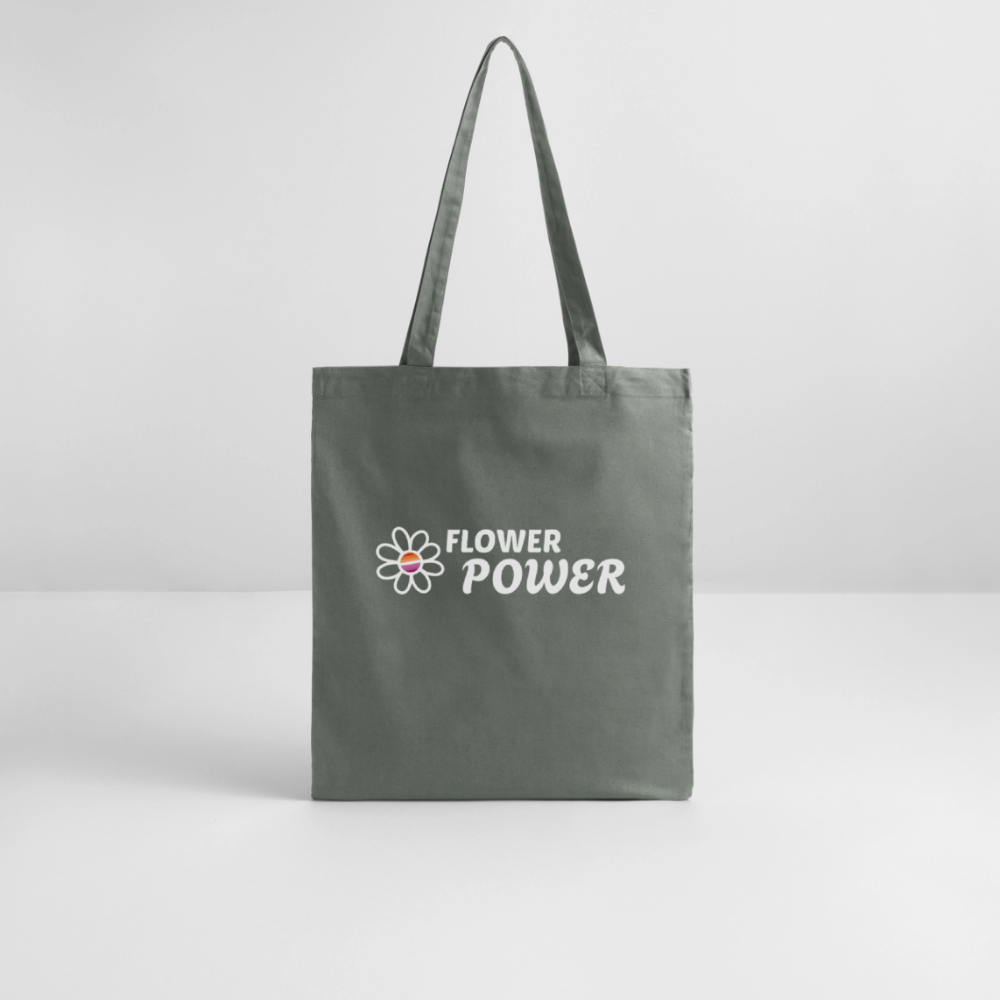 Flower Power | Lesbian Pride Bio-Stoffbeutel - Anthrazit