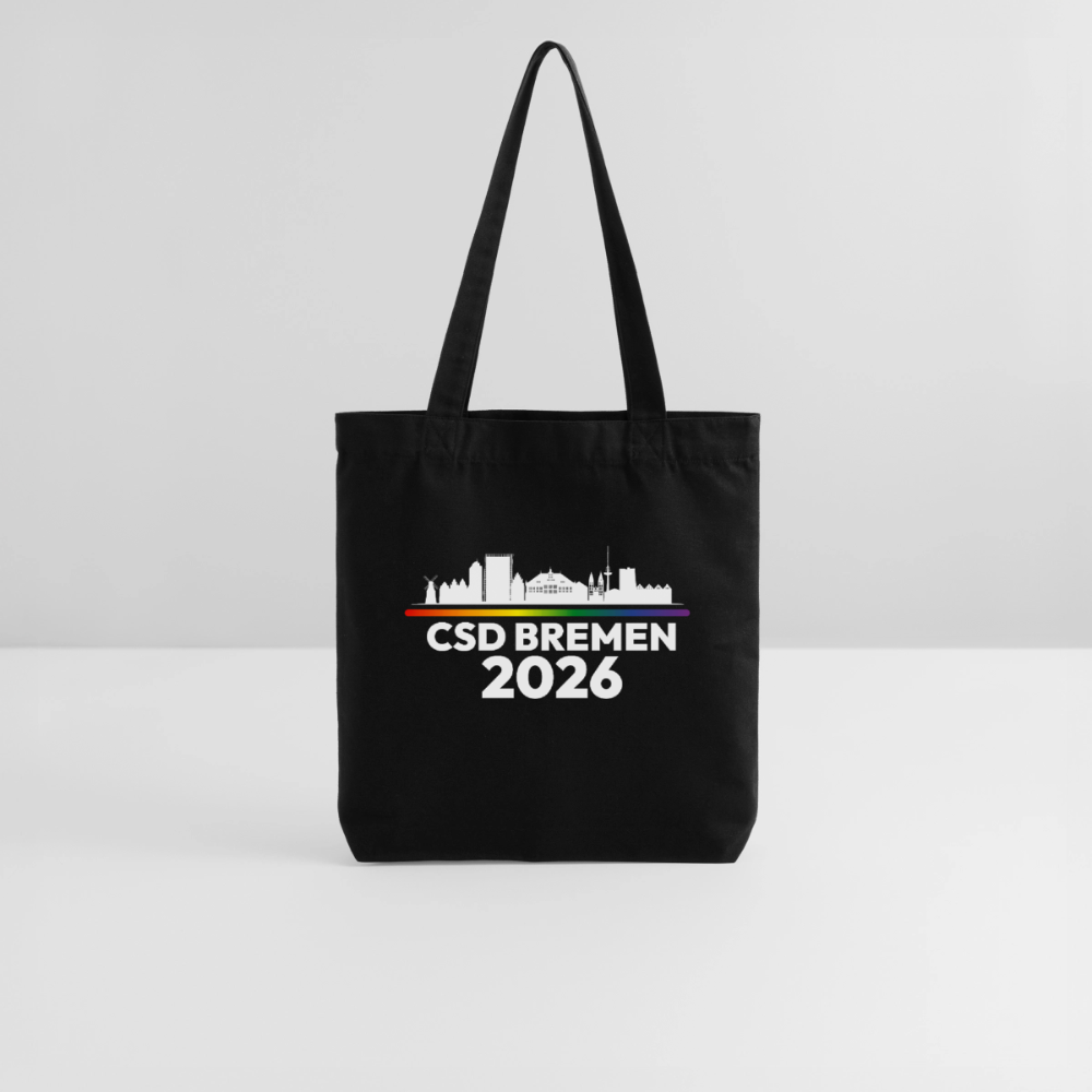 CSD BREMEN 2026 PRIDE Stoffbeutel recycelter Heavyweight - Schwarz
