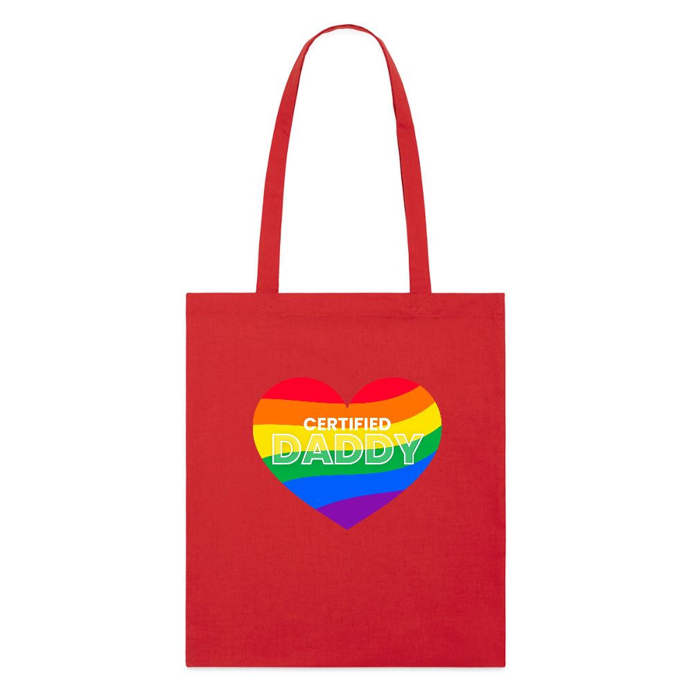 CERTIFIED DADDY | Kink Fetish Pride Bio-Stoffbeutel - Rot