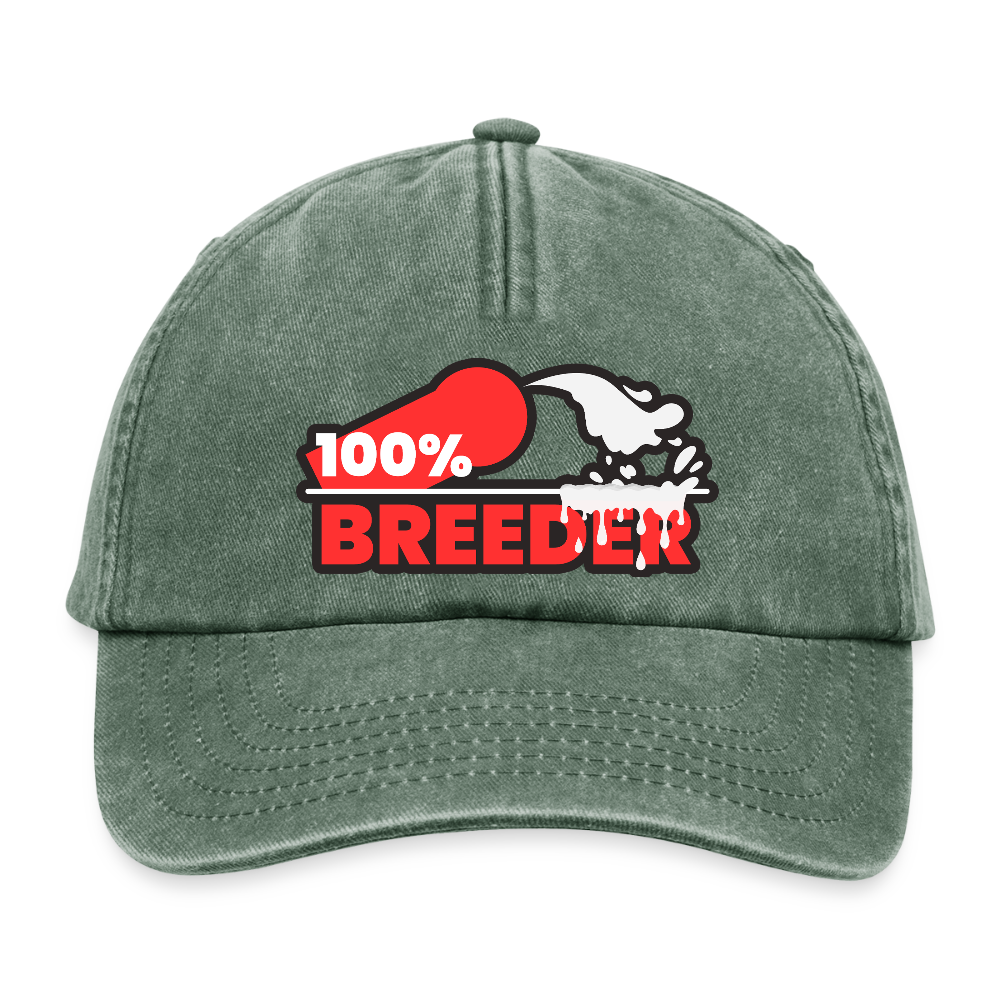 100% BREEDER | Kink Fetish Pride Vintage Cap - Vintage Flaschengrün
