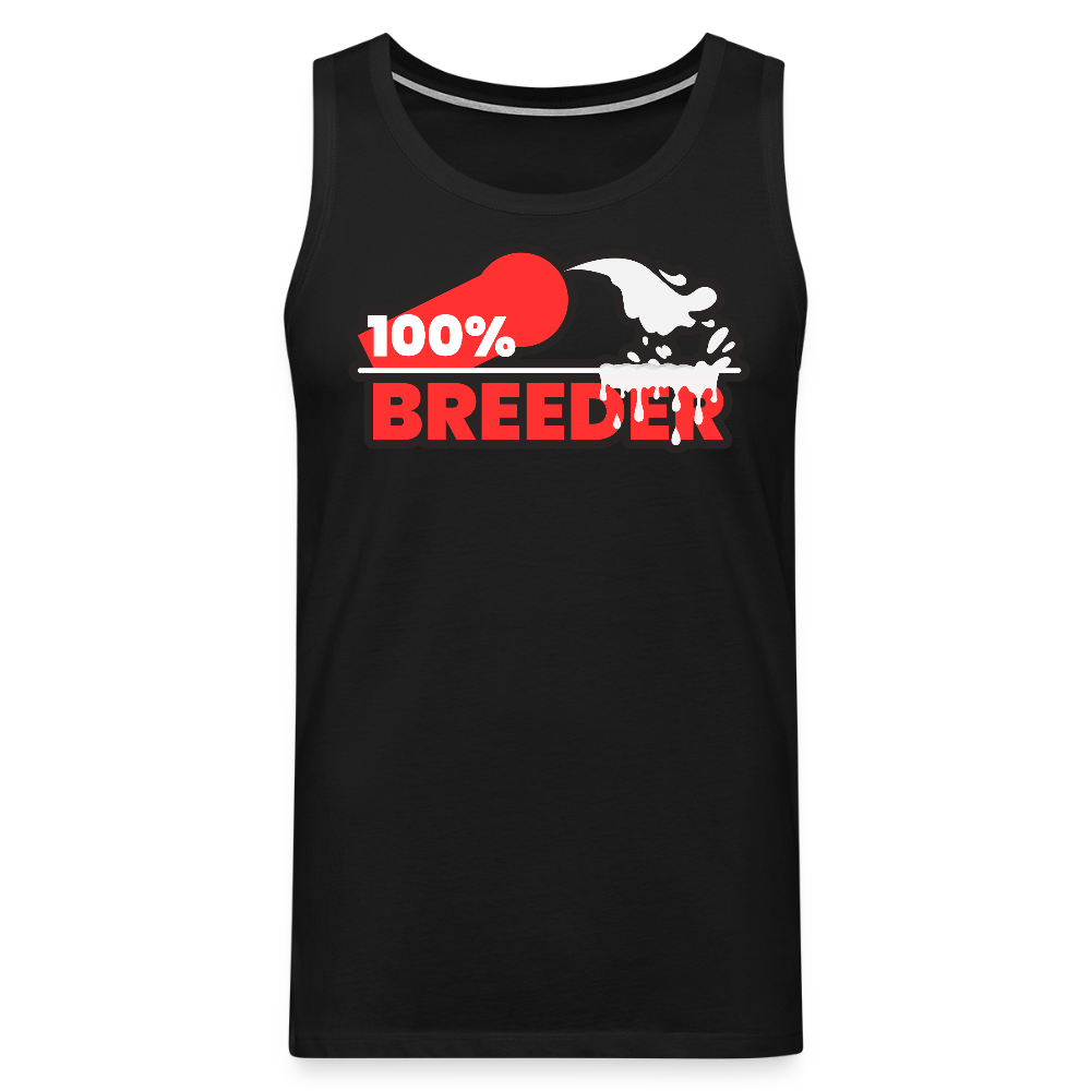 100% BREEDER | Kink Fetish Pride Premium Tank Top - Schwarz