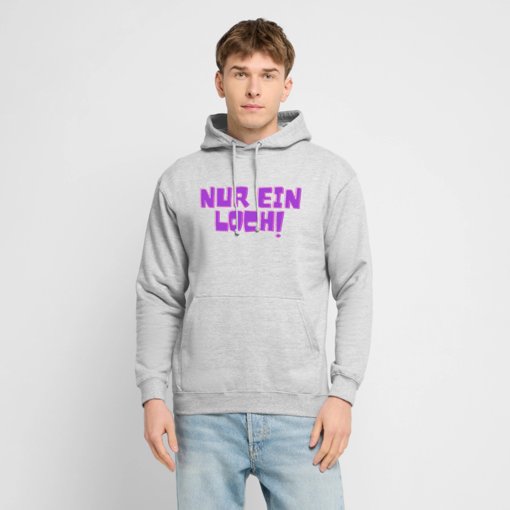 Nur ein Loch! | Kink Fetish Pride Hoodie Unisex - Hellgrau meliert