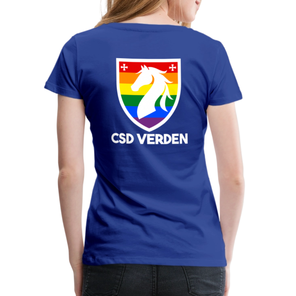 CSD Verden Premium Pride T-Shirt Tailiert Doppelseitig - Königsblau