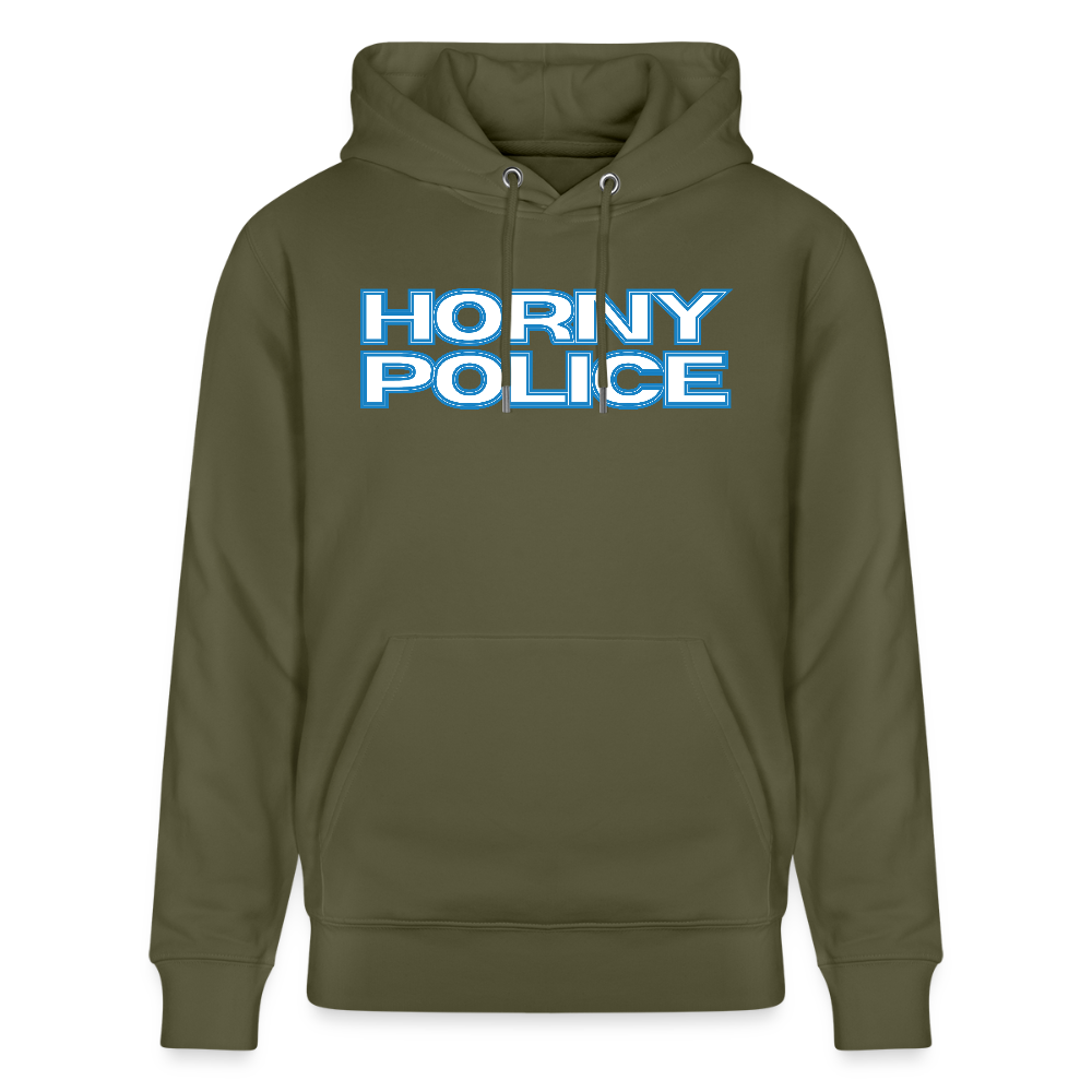 HORNY POLICE | Kink Fetish Pride Bio-Hoodie Unisex - Khaki Grün