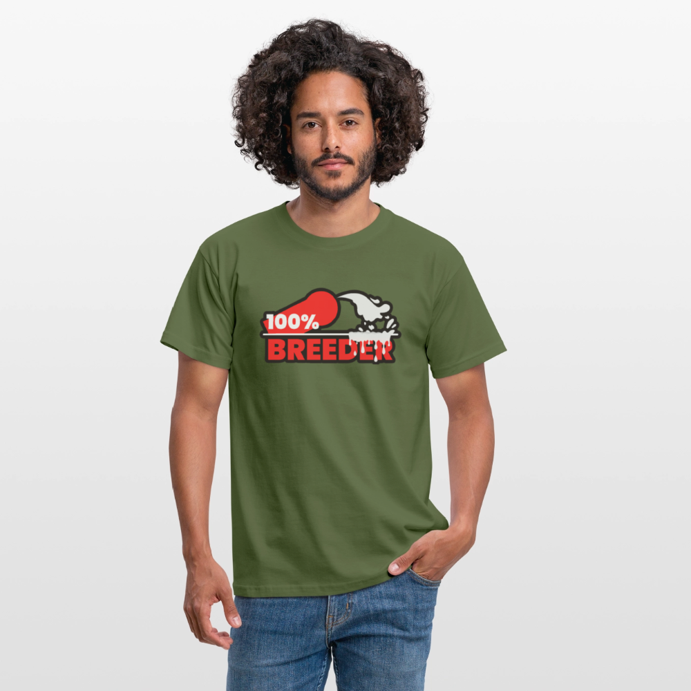 100% BREEDER | Kink Fetish Pride T-Shirt - Militärgrün